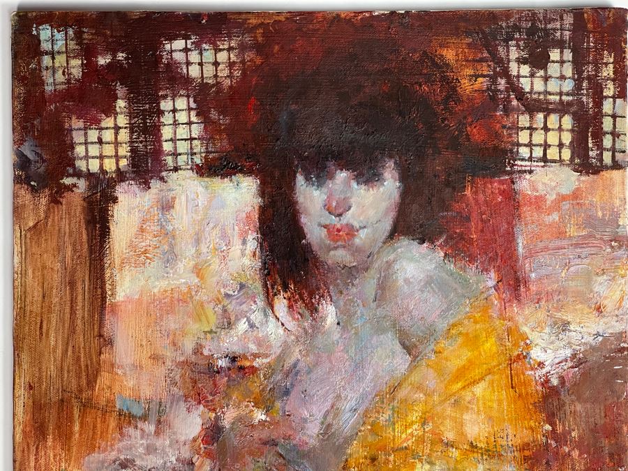 Max Turner Unsigned Original Face Portrait Painting On Canvas 16 X 20 [Photo 5]