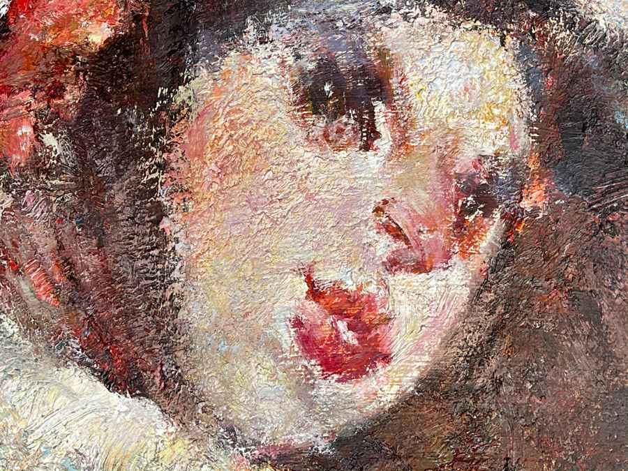 Max Turner Unsigned Original Face Portrait Painting On Canvas 20 X 24 [Photo 6]