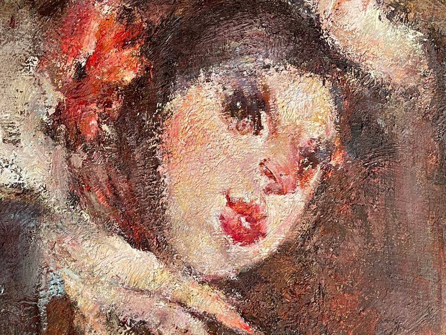 Max Turner Unsigned Original Face Portrait Painting On Canvas 20 X 24 [Photo 5]