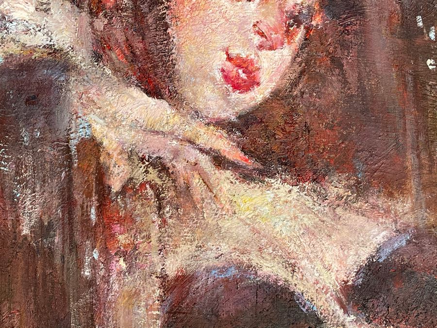 Max Turner Unsigned Original Face Portrait Painting On Canvas 20 X 24 [Photo 7]