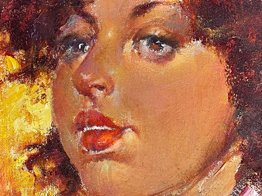 Max Turner Signed Original Face Portrait Painting On Canvas 16 X 20 [Photo 6]