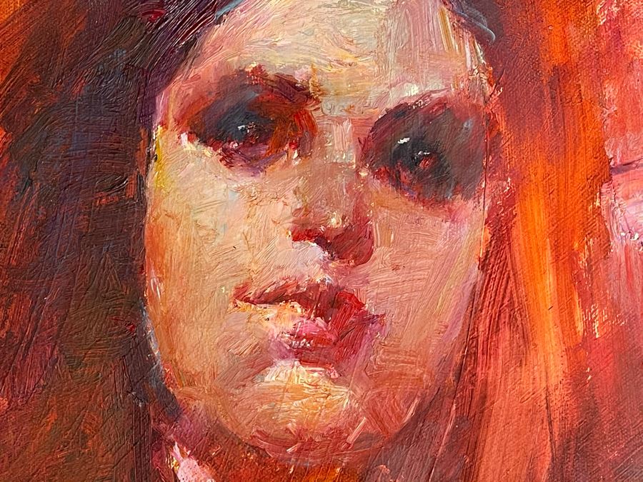 Max Turner Unsigned Original Face Portrait Painting On Canvas 16 X 20 [Photo 6]