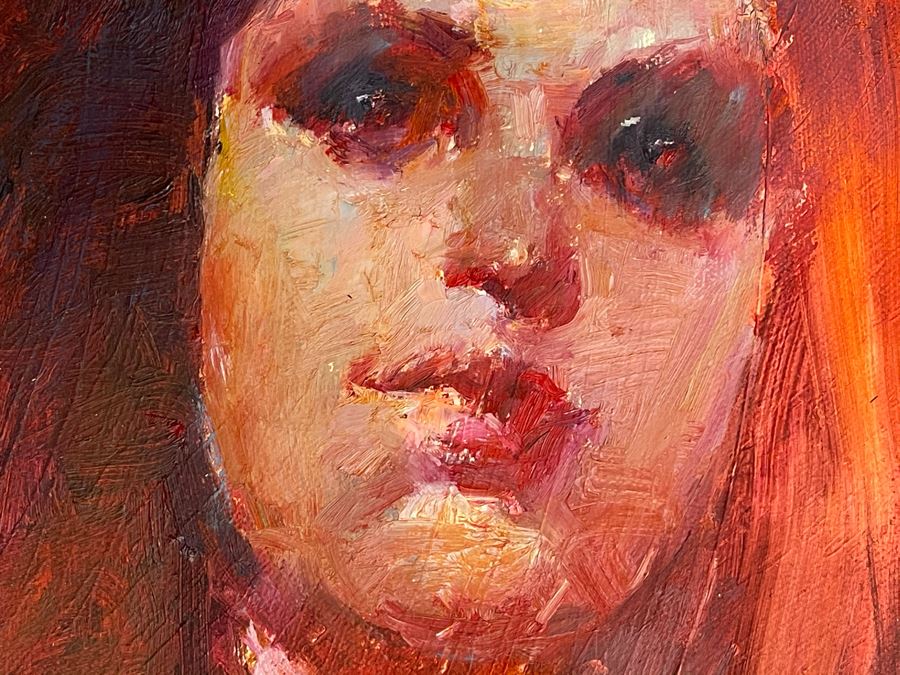 Max Turner Unsigned Original Face Portrait Painting On Canvas 16 X 20 [Photo 7]