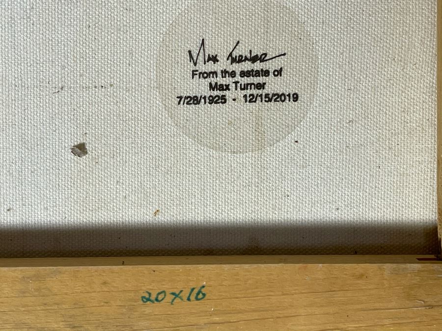 Max Turner Unsigned Original Face Portrait Painting On Canvas 16 X 20 [Photo 10]