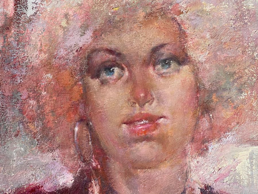 Max Turner Signed Original Face Portrait Painting On Canvas 16 X 20 [Photo 6]