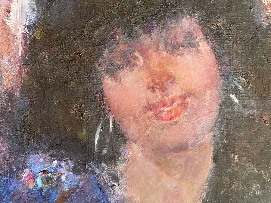 Max Turner Unsigned Original Face Portrait Painting On Canvas 16 X 20 [Photo 5]