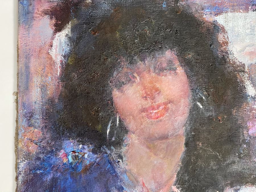 Max Turner Unsigned Original Face Portrait Painting On Canvas 16 X 20 [Photo 4]