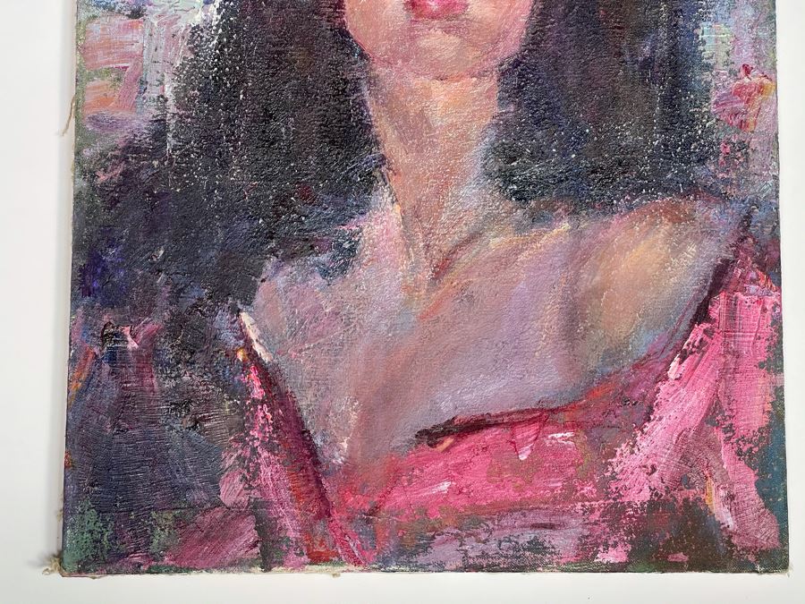 Max Turner Unsigned Original Face Portrait Painting On Canvas 16 X 20 [Photo 8]
