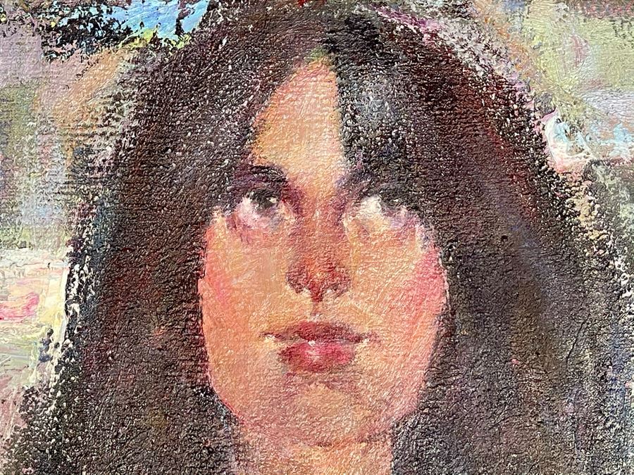 Max Turner Unsigned Original Face Portrait Painting On Canvas 16 X 20 [Photo 5]