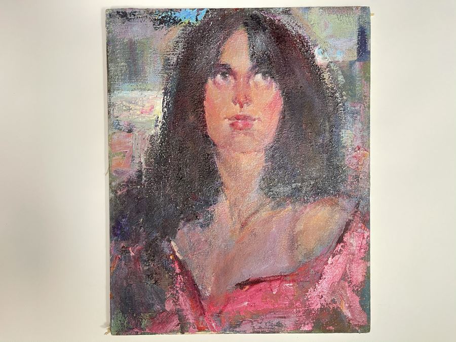 Max Turner Unsigned Original Face Portrait Painting On Canvas 16 X 20 [Photo 2]