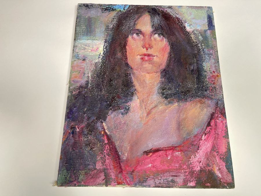 Max Turner Unsigned Original Face Portrait Painting On Canvas 16 X 20 [Photo 9]