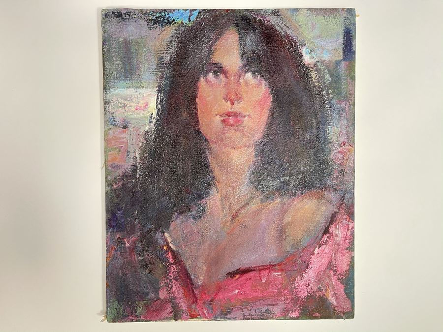 Max Turner Unsigned Original Face Portrait Painting On Canvas 16 X 20 [Photo 3]