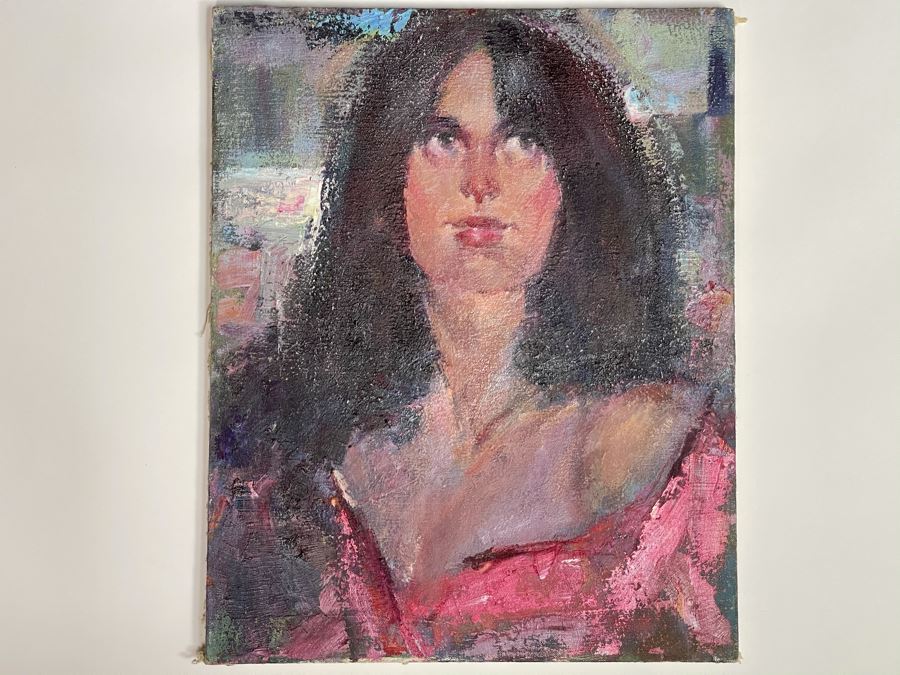 Max Turner Unsigned Original Face Portrait Painting On Canvas 16 X 20 [Photo 4]