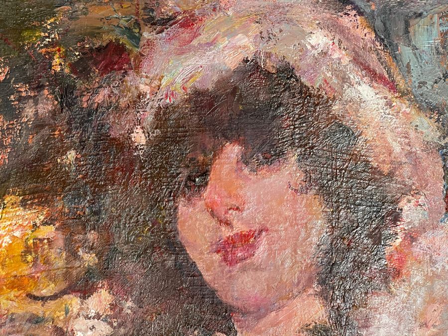 Max Turner Signed Original Face Portrait Painting On Canvas 16 X 20 [Photo 4]