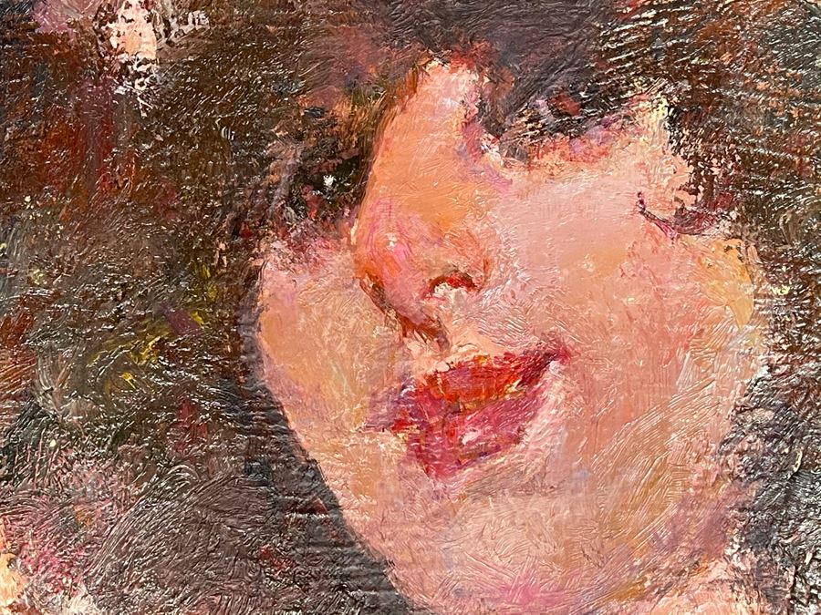 Max Turner Signed Original Face Portrait Painting On Canvas 16 X 20 [Photo 6]