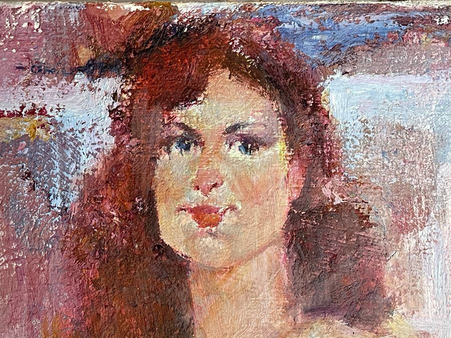 Max Turner Signed Original Nude Portrait Painting On Canvas 16 X 20 [Photo 4]