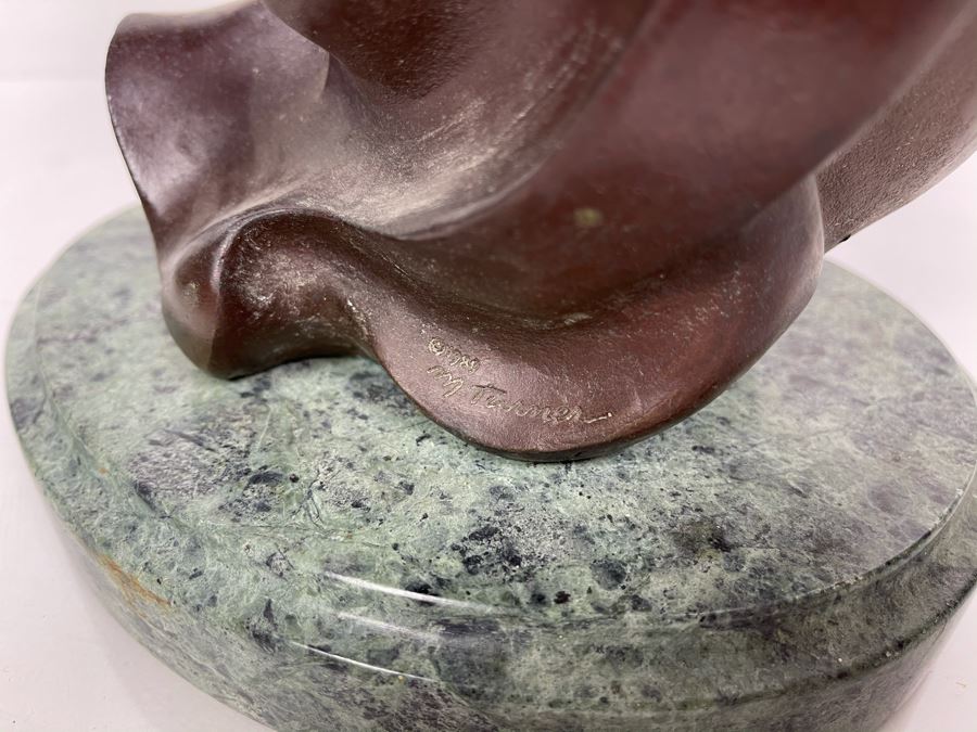Max Turner Signed Bronze Sculpture On Marble Base 1989 Titled Cher 24'H X 11'W X 9'D 43lbs [Photo 18]
