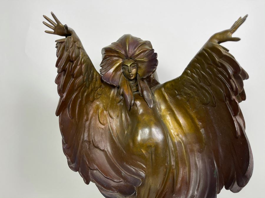 Max Turner Signed Bronze Sculpture On Marble Base 1989 Titled Cher 24'H X 11'W X 9'D 43lbs [Photo 8]