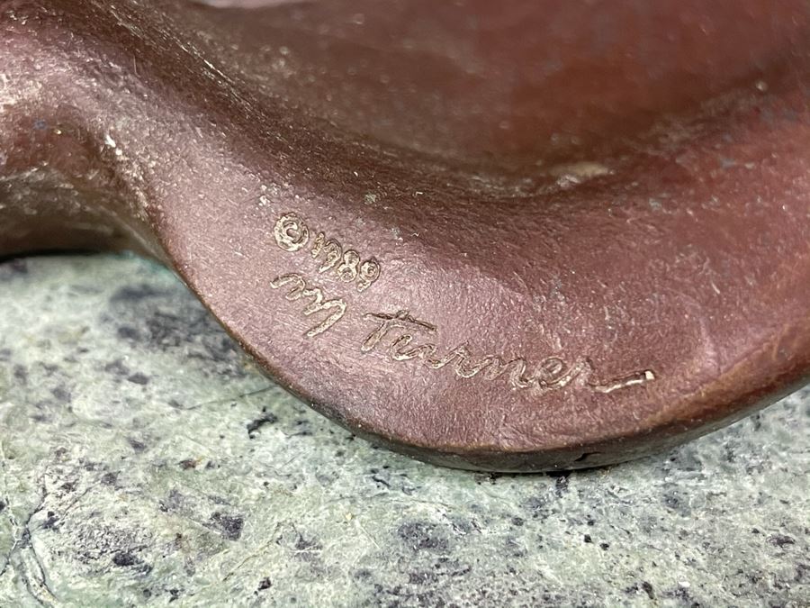 Max Turner Signed Bronze Sculpture On Marble Base 1989 Titled Cher 24'H X 11'W X 9'D 43lbs [Photo 17]