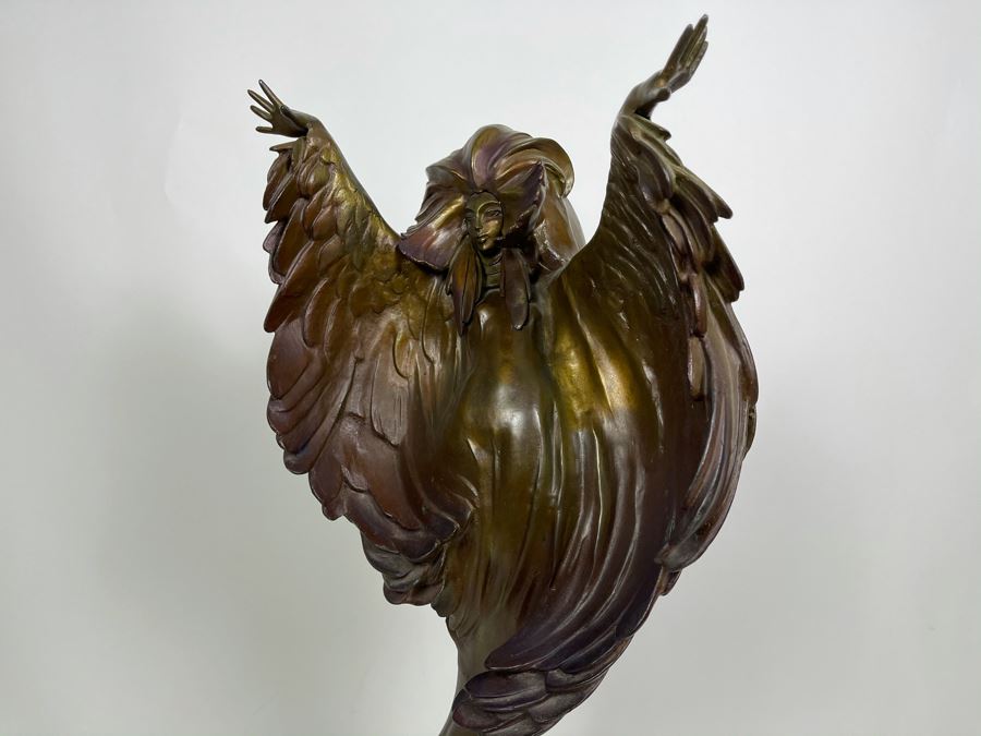 Max Turner Signed Bronze Sculpture On Marble Base 1989 Titled Cher 24'H X 11'W X 9'D 43lbs [Photo 21]