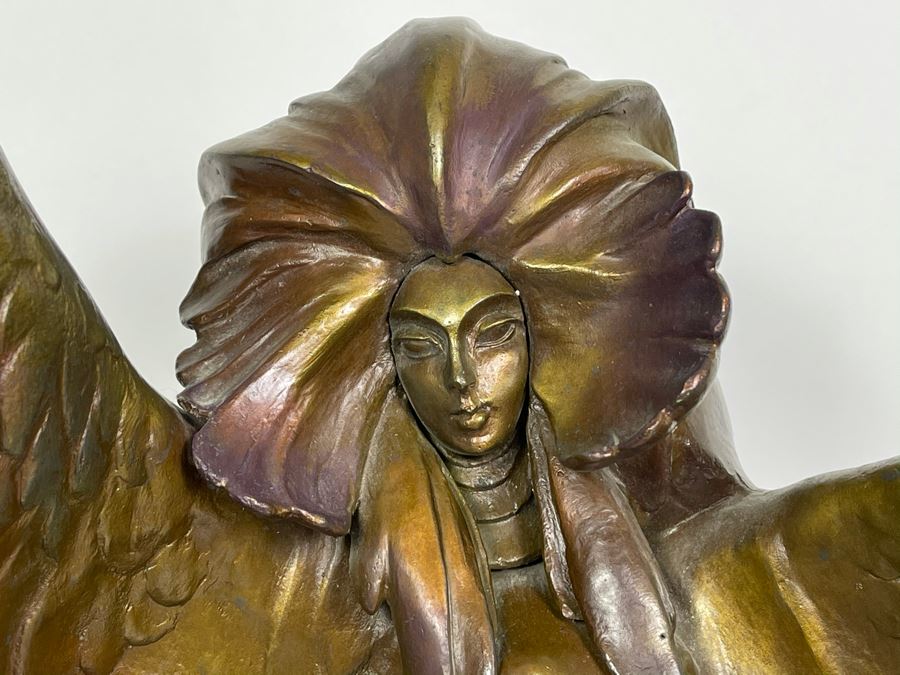 Max Turner Signed Bronze Sculpture On Marble Base 1989 Titled Cher 24'H X 11'W X 9'D 43lbs [Photo 10]