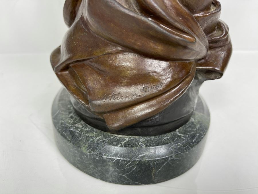 Max Turner Signed Bronze Sculpture On Marble Base 1989 27.5'H X 13'W X 9'D 45lbs [Photo 16]