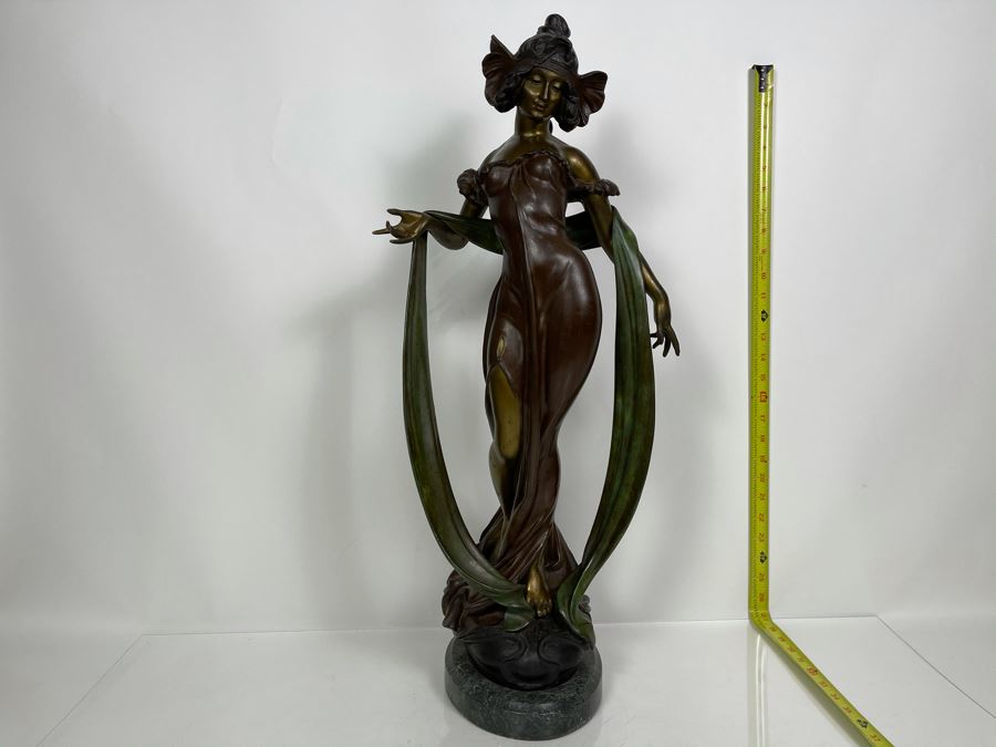 Max Turner Signed Bronze Sculpture On Marble Base 1989 27.5'H X 13'W X 9'D 45lbs [Photo 3]