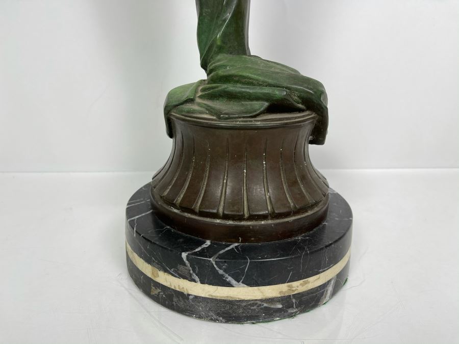 Max Turner Unsigned Art Deco Bronze Sculpture On Marble Base 28'H X 16'W X 13'D (Heavy - Will Weigh) [Photo 19]