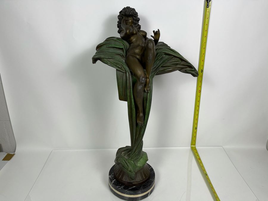 Max Turner Unsigned Art Deco Bronze Sculpture On Marble Base 28'H X 16'W X 13'D (Heavy - Will Weigh) [Photo 2]