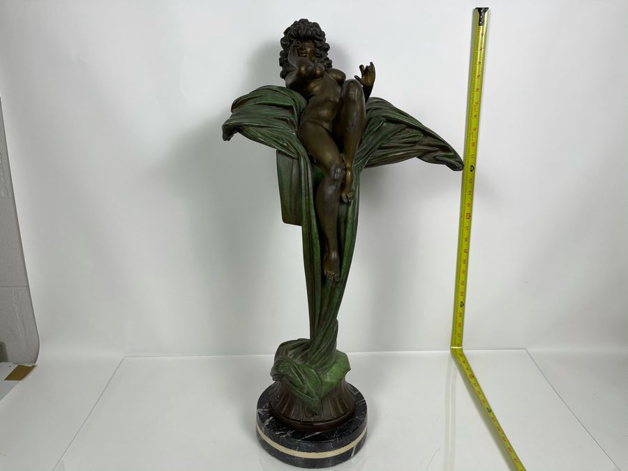 Max Turner Unsigned Art Deco Bronze Sculpture On Marble Base 28'H X 16'W X 13'D (Heavy - Will Weigh) [Photo 3]