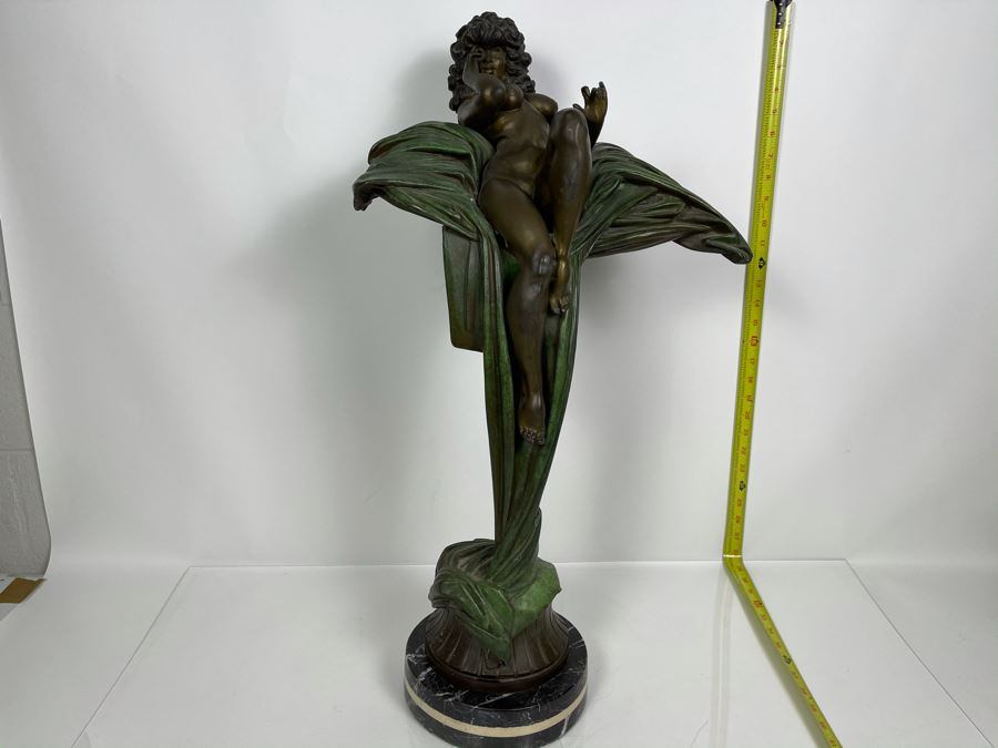 Max Turner Unsigned Art Deco Bronze Sculpture On Marble Base 28'H X 16'W X 13'D (Heavy - Will Weigh) [Photo 4]