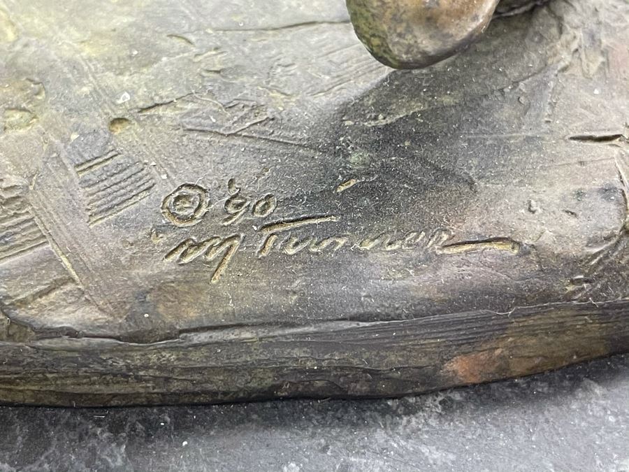 Max Turner Signed Bronze Nude Female Sculpture On Marble Base 1990 21'H X 10'W X 8'D 19lbs [Photo 20]