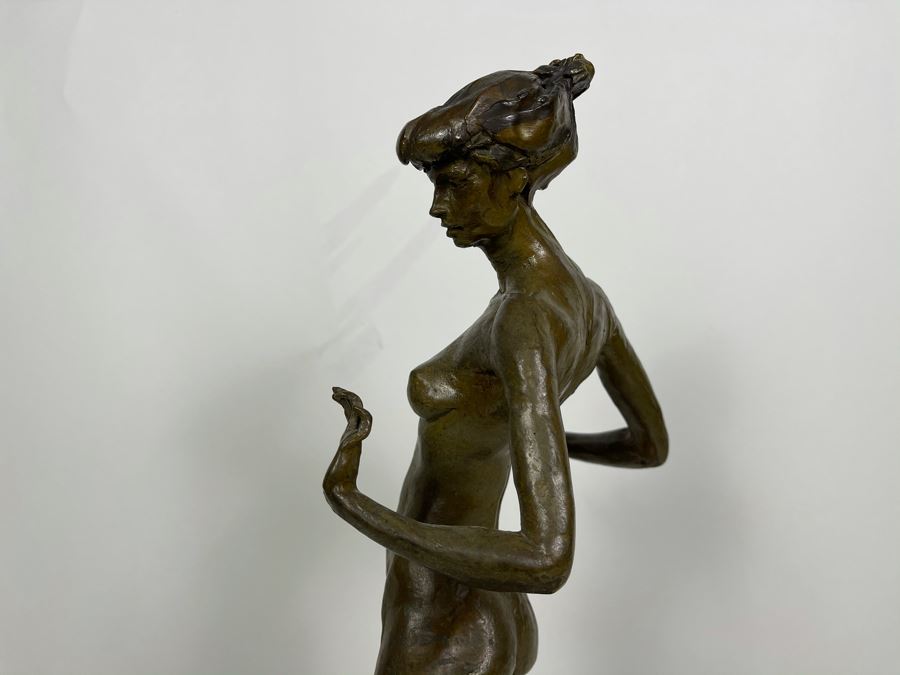 Max Turner Signed Bronze Nude Female Sculpture On Marble Base 1990 21'H X 10'W X 8'D 19lbs [Photo 23]
