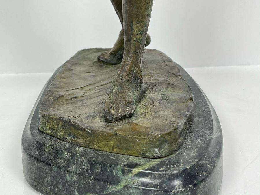 Max Turner Signed Bronze Nude Female Sculpture On Marble Base 1990 21'H X 10'W X 8'D 19lbs [Photo 12]