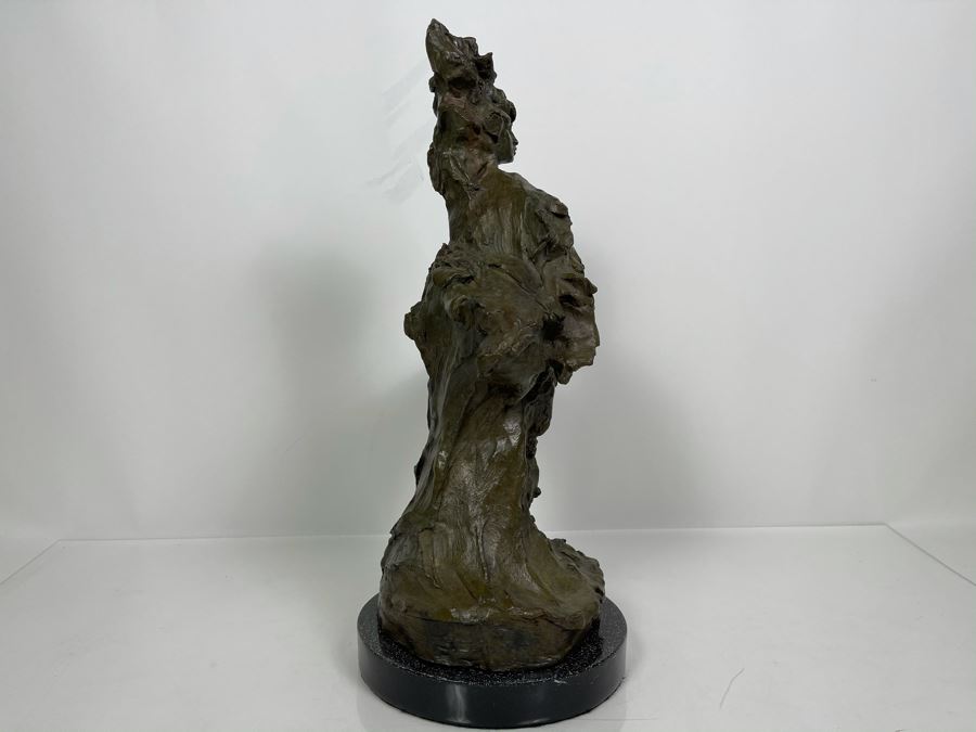 Max Turner Signed Bronze Female Sculpture On Marble Base 1997 19'H X 13'W X 8'D 20lbs [Photo 9]