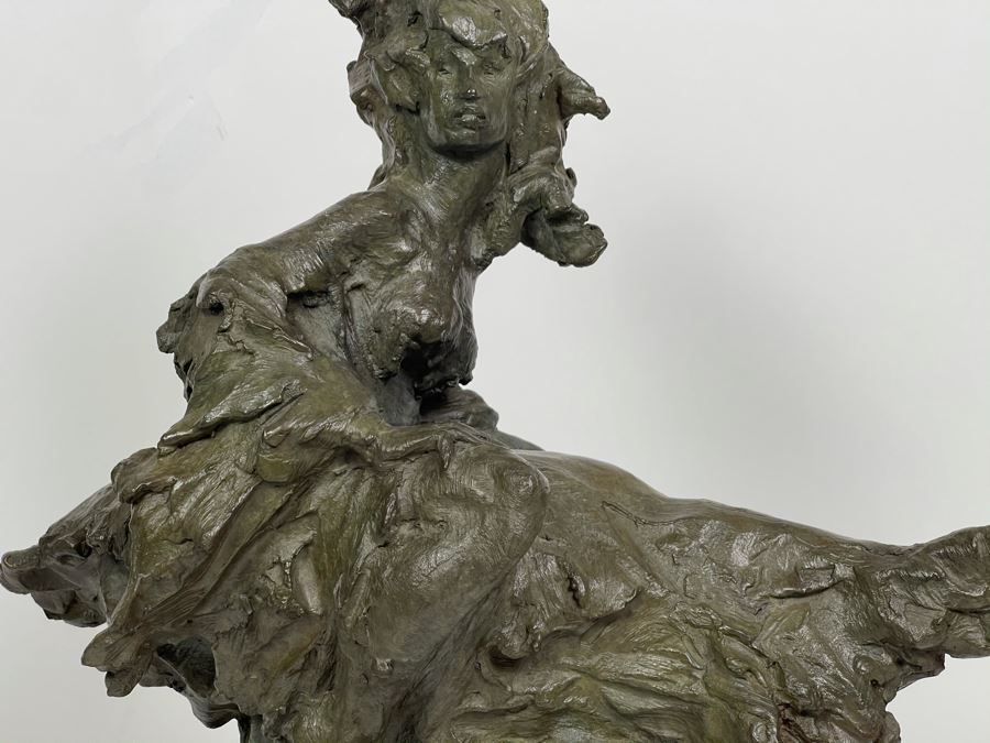 Max Turner Signed Bronze Female Sculpture On Marble Base 1997 19'H X 13'W X 8'D 20lbs [Photo 18]