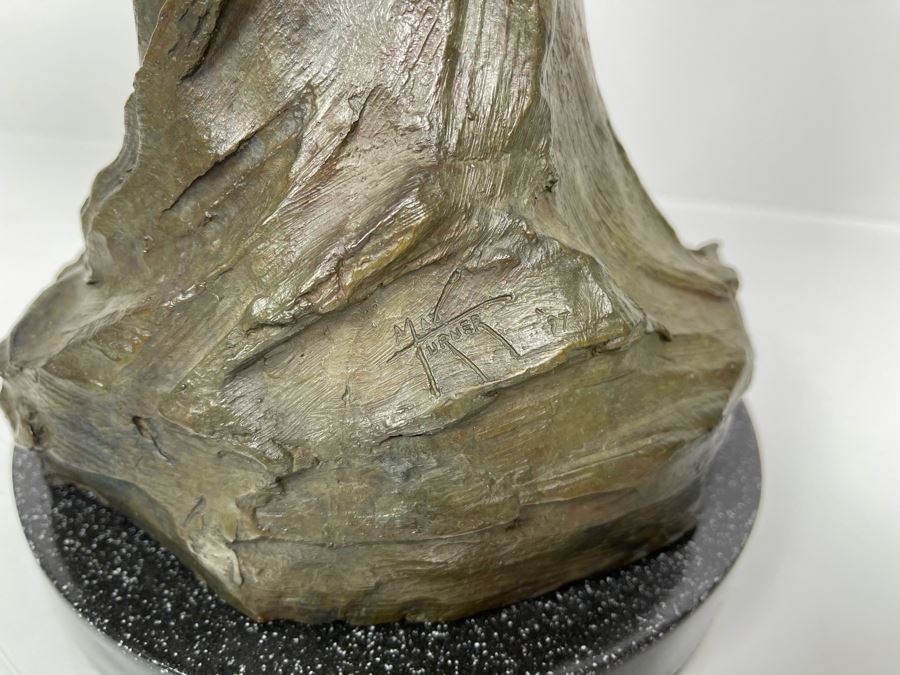 Max Turner Signed Bronze Female Sculpture On Marble Base 1997 19'H X 13'W X 8'D 20lbs [Photo 11]