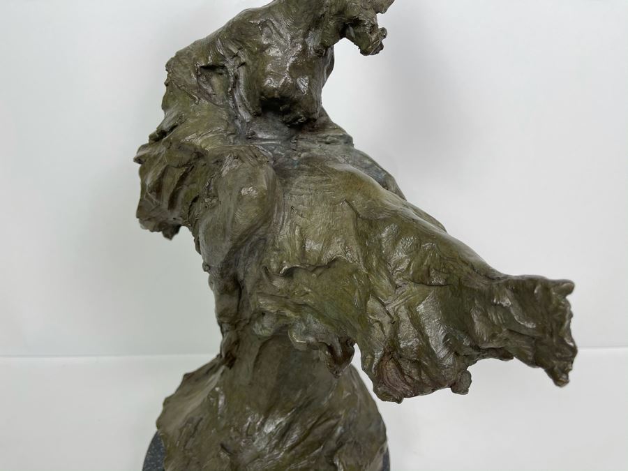 Max Turner Signed Bronze Female Sculpture On Marble Base 1997 19'H X 13'W X 8'D 20lbs [Photo 5]