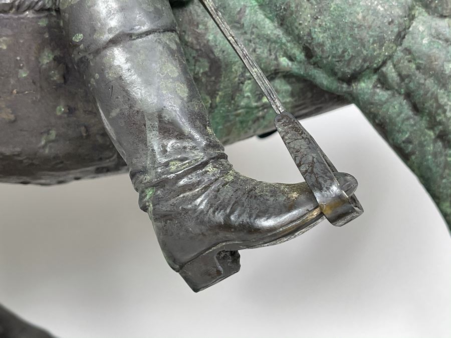 Signed Max Turner Bronze Sculpture On Marble Base Titled 'Paul Revere' After Cyrus Edwin Dallin 21W X 8D X 20H 73lbs [Photo 8]