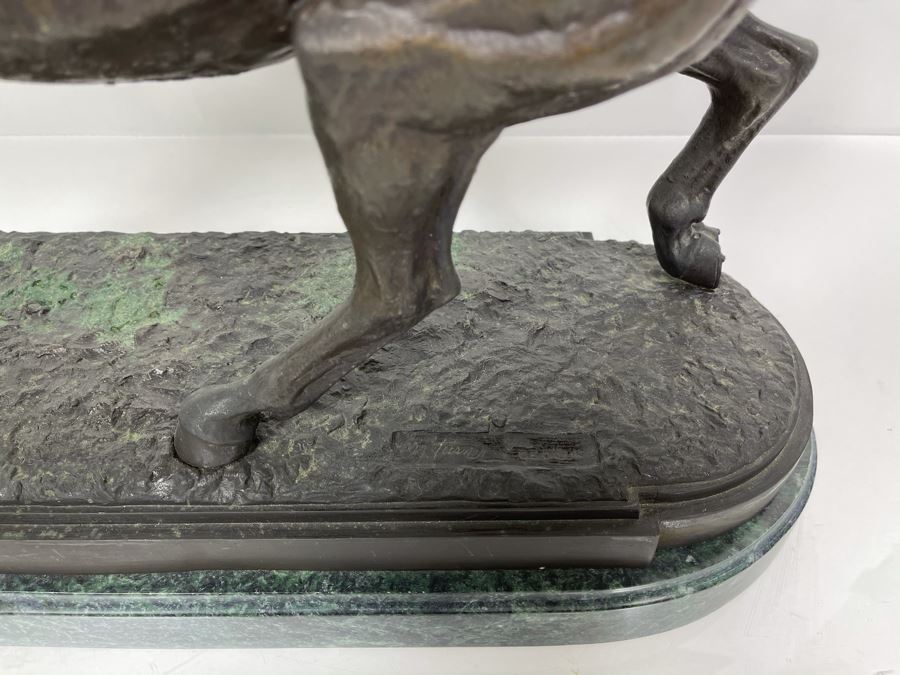 Signed Max Turner Bronze Sculpture On Marble Base Titled 'Paul Revere' After Cyrus Edwin Dallin 21W X 8D X 20H 73lbs [Photo 29]