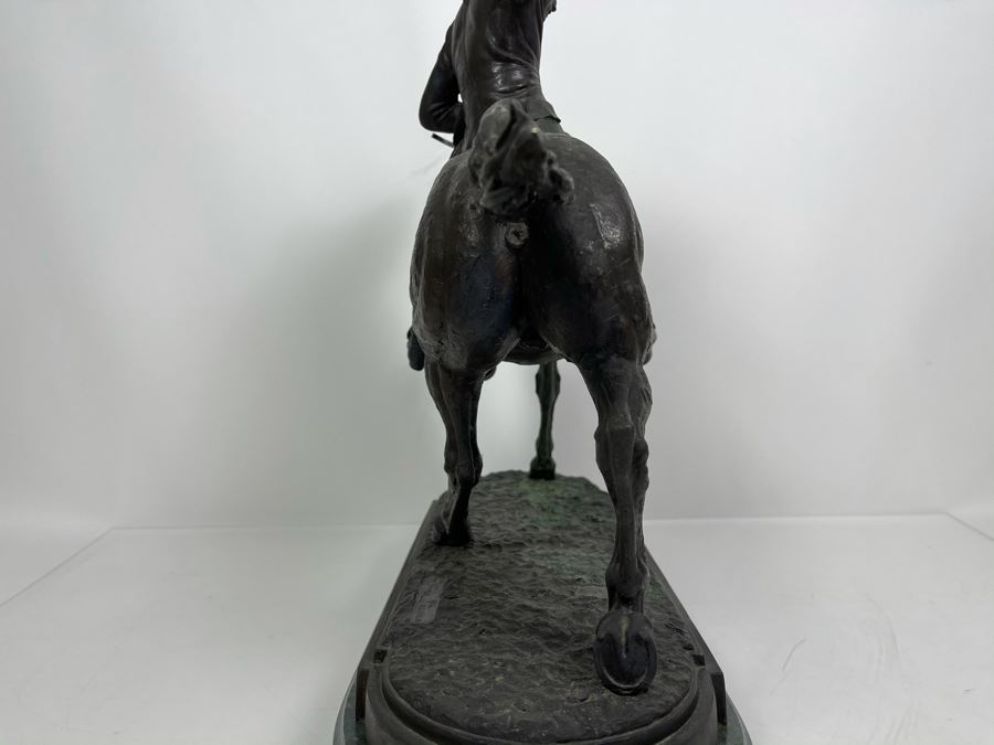 Signed Max Turner Bronze Sculpture On Marble Base Titled 'Paul Revere' After Cyrus Edwin Dallin 21W X 8D X 20H 73lbs [Photo 33]