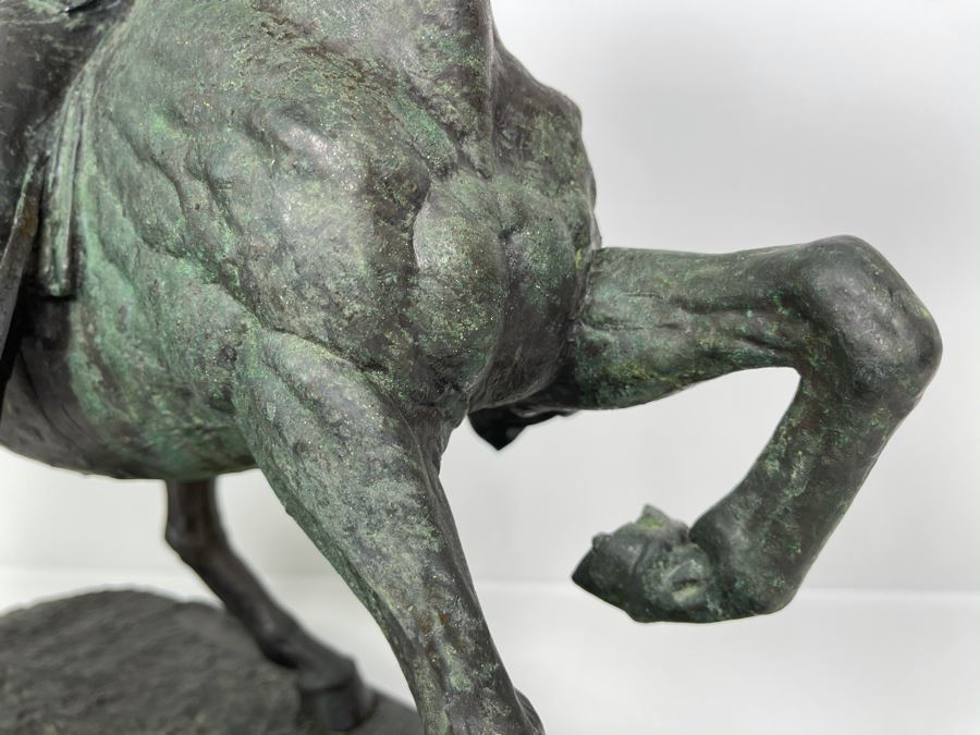 Signed Max Turner Bronze Sculpture On Marble Base Titled 'Paul Revere' After Cyrus Edwin Dallin 21W X 8D X 20H 73lbs [Photo 15]