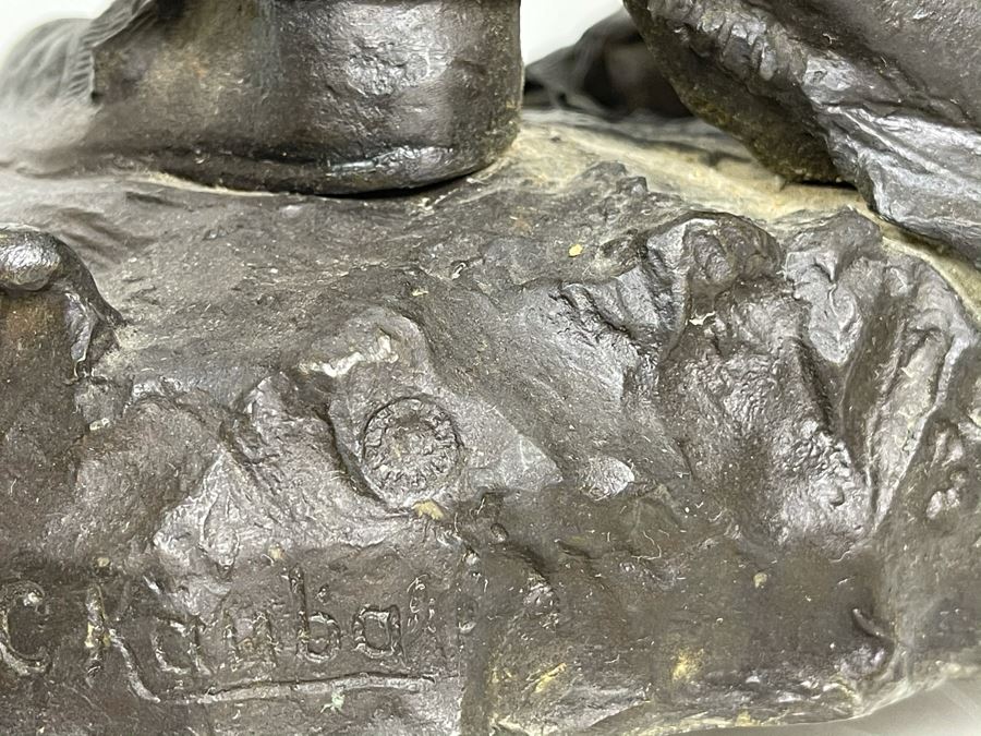 Signed Max Turner After Carl Kauba Bronze Sculpture Of Native American Indian Warrior 26H X 14W X 10D 53lbs [Photo 41]