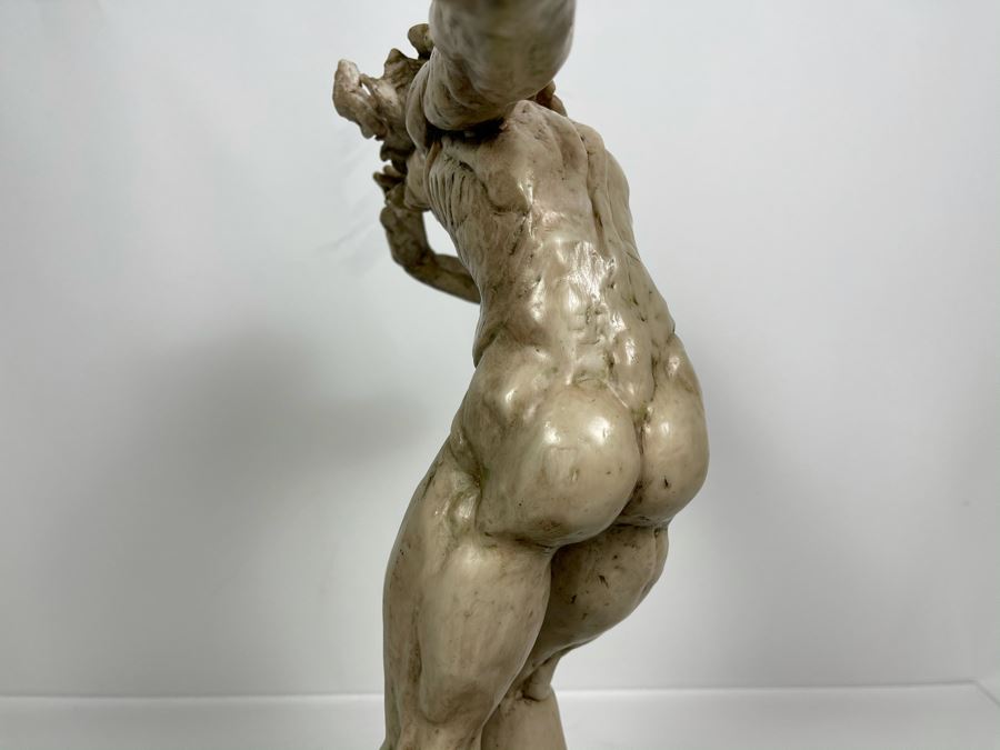 Max Turner Unsigned One Of A Kind Resin Sculpture Of Adam's Expulsion From The Garden Of Eden 19'H X 16'W X 11'D [Photo 31]