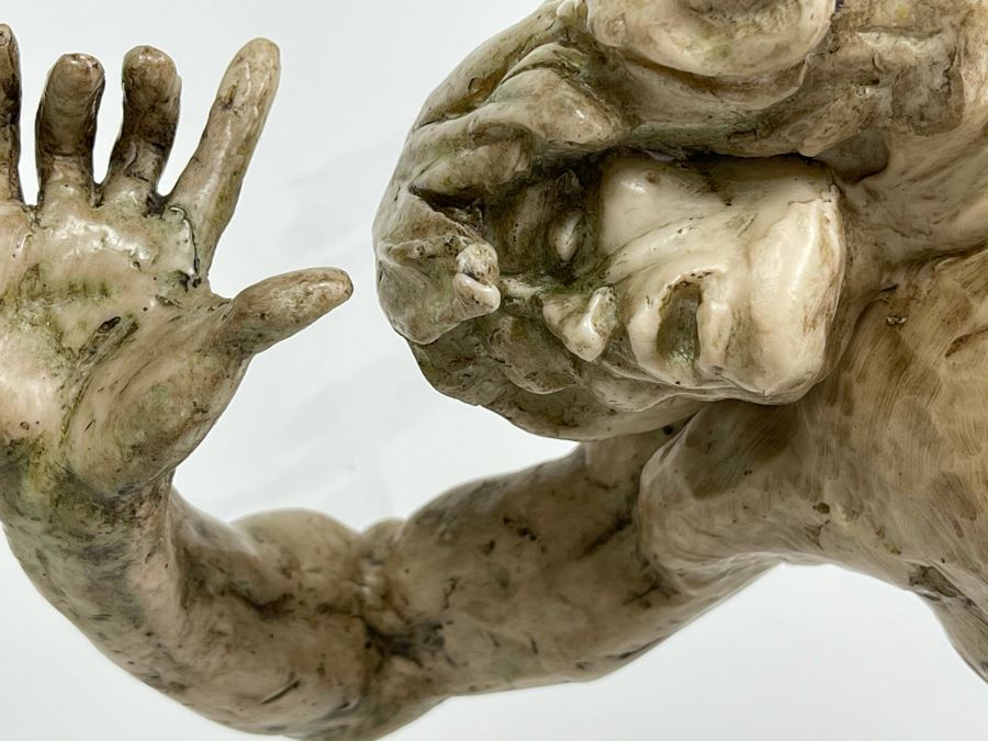 Max Turner Unsigned One Of A Kind Resin Sculpture Of Adam's Expulsion From The Garden Of Eden 19'H X 16'W X 11'D [Photo 3]