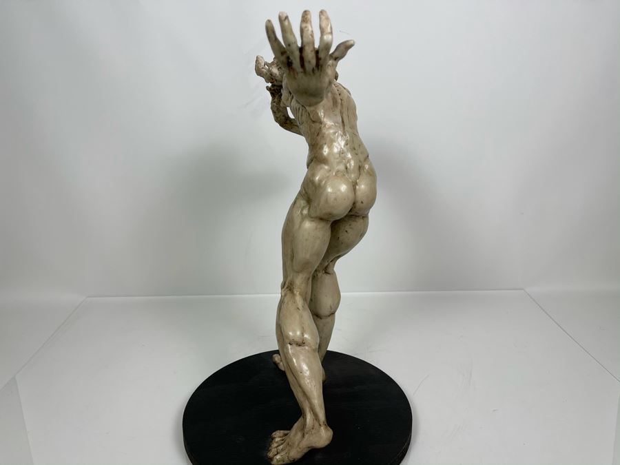 Max Turner Unsigned One Of A Kind Resin Sculpture Of Adam's Expulsion From The Garden Of Eden 19'H X 16'W X 11'D [Photo 29]