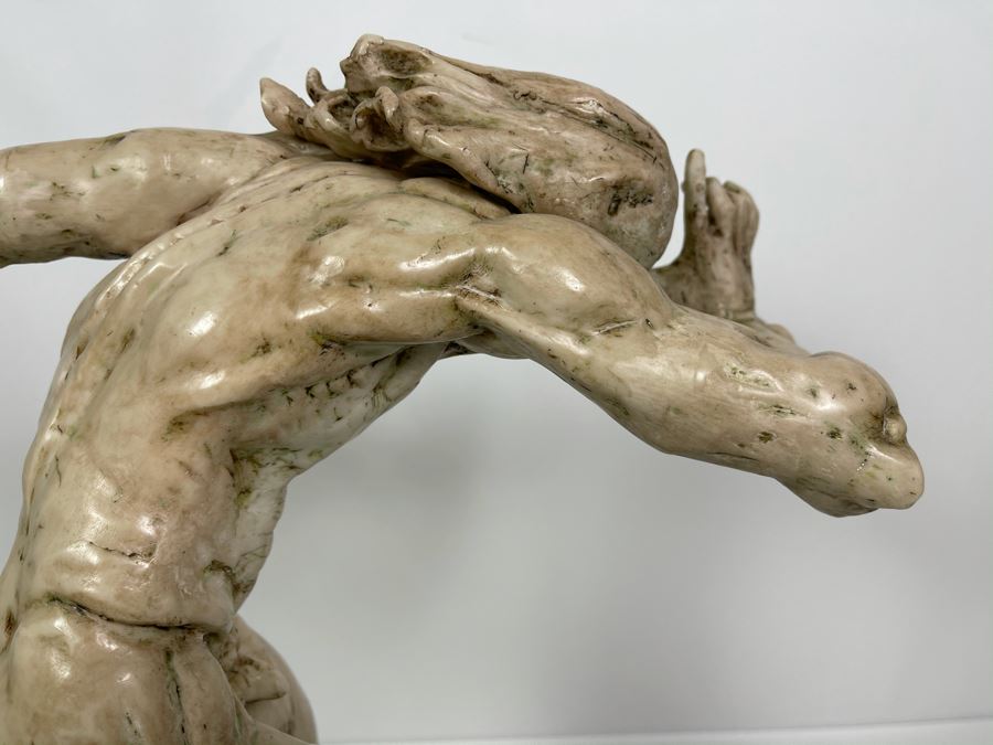 Max Turner Unsigned One Of A Kind Resin Sculpture Of Adam's Expulsion From The Garden Of Eden 19'H X 16'W X 11'D [Photo 24]