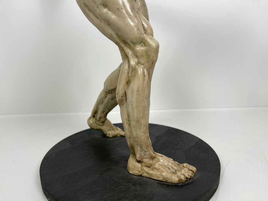 Max Turner Unsigned One Of A Kind Resin Sculpture Of Adam's Expulsion From The Garden Of Eden 19'H X 16'W X 11'D [Photo 22]