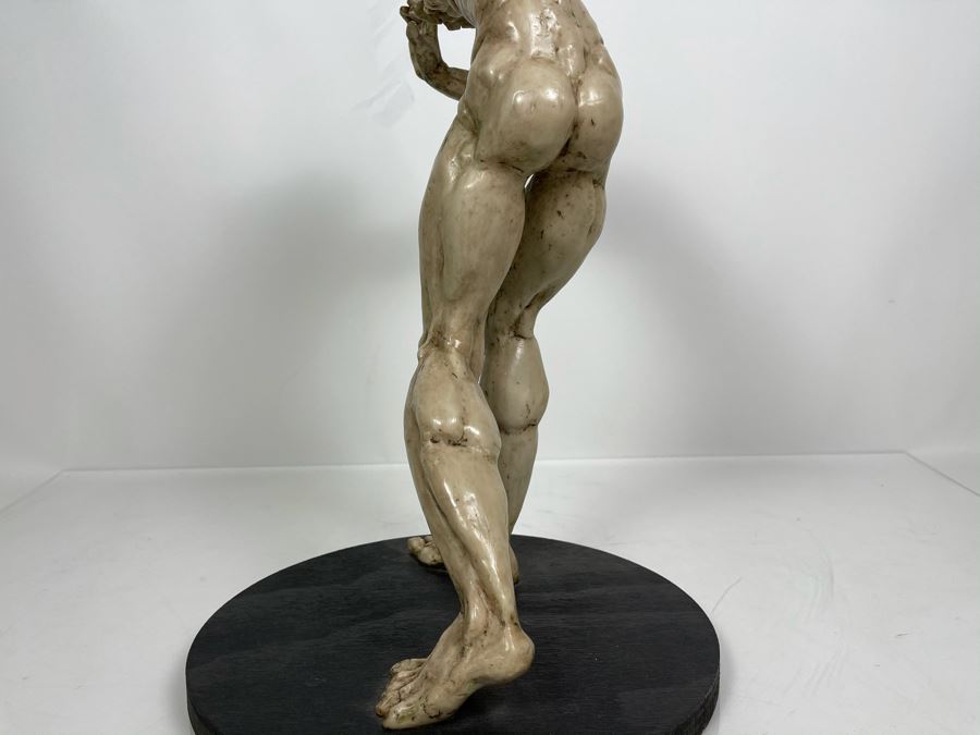 Max Turner Unsigned One Of A Kind Resin Sculpture Of Adam's Expulsion From The Garden Of Eden 19'H X 16'W X 11'D [Photo 30]