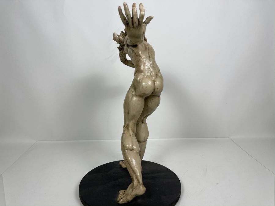 Max Turner Unsigned One Of A Kind Resin Sculpture Of Adam's Expulsion From The Garden Of Eden 19'H X 16'W X 11'D [Photo 28]
